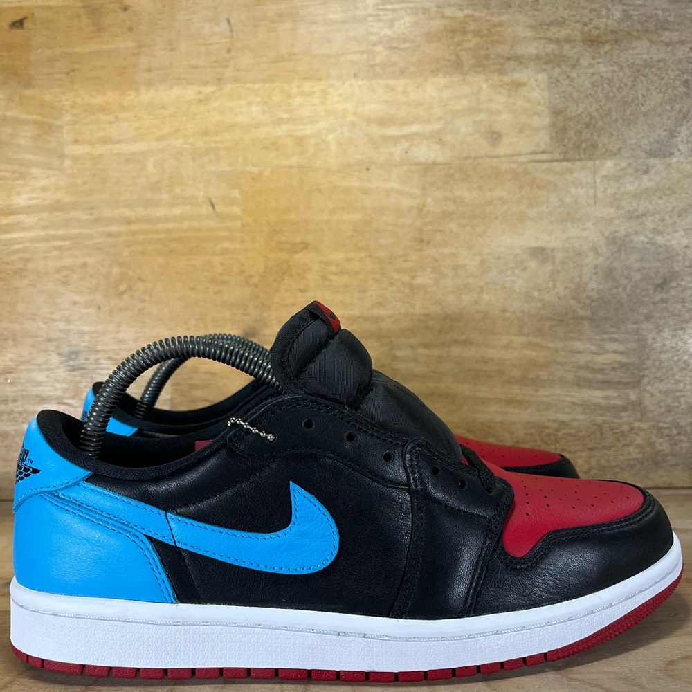 NEW Air Jordan 1 Retro OG Low NC to Chi Womens Sz 10 Shoes Sneakers Blk Red Blue - Picture 2 of 11